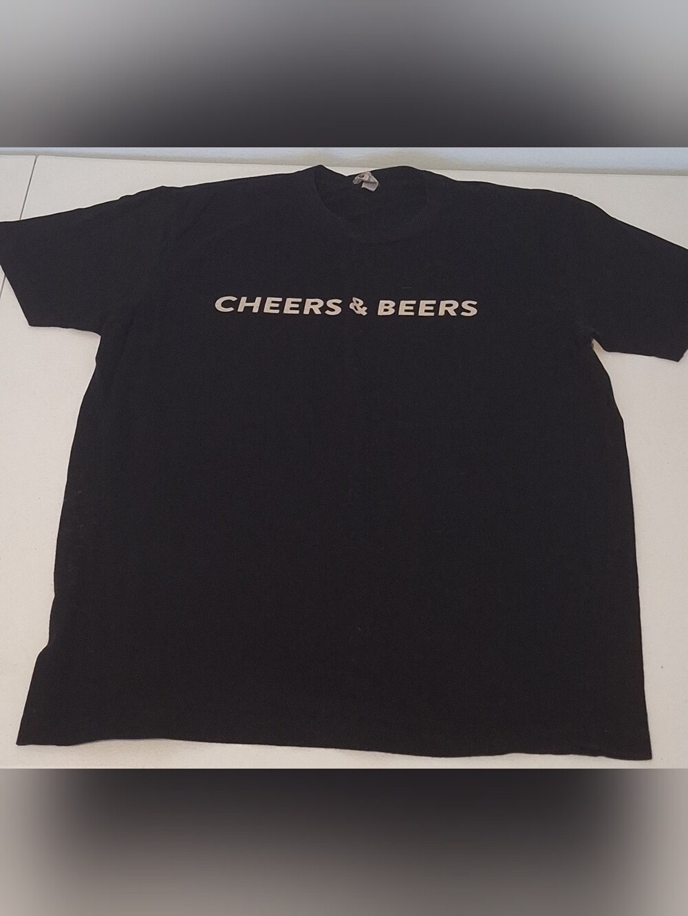 Next Level Apparel Black Tee with "CHEERS & BEERS" Print Maui Brewing Co.